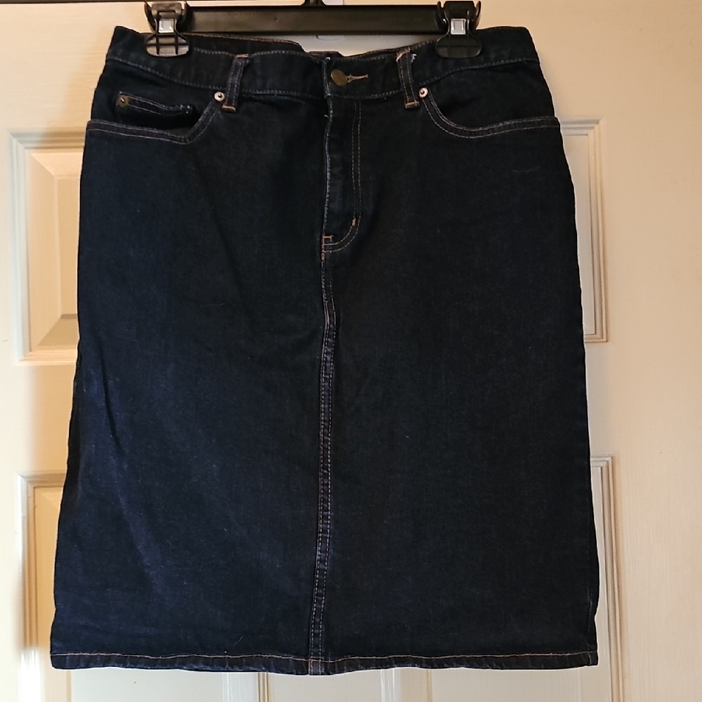 Ralph Lauren Dark Blue Denim with Brown Leather Patch